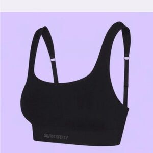 Savage x Fenty seamless scoop neck bralette in black caviar